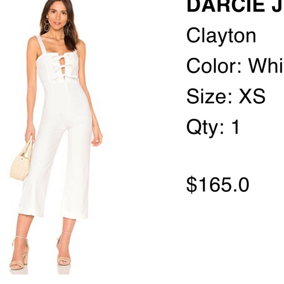 clayton Pants - White jumpsuit